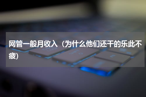 网管一般月收入（为什么他们还干的乐此不疲）