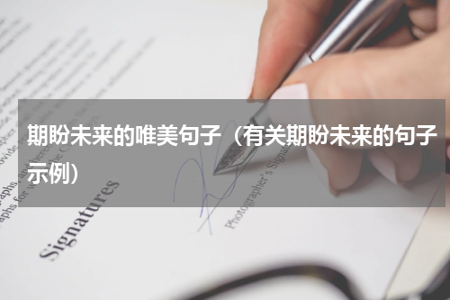 期盼未来的唯美句子（有关期盼未来的句子示例）