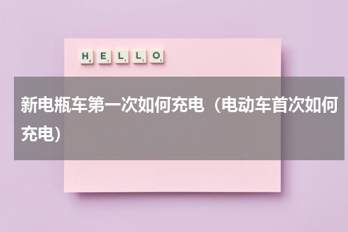 新电瓶车第一次如何充电（电动车首次如何充电）