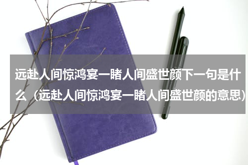 远赴人间惊鸿宴一睹人间盛世颜下一句是什么（远赴人间惊鸿宴一睹人间盛世颜的意思）