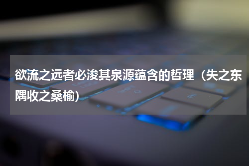 欲流之远者必浚其泉源蕴含的哲理（失之东隅收之桑榆）