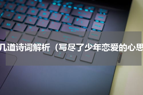 晏几道诗词解析（写尽了少年恋爱的心思）
