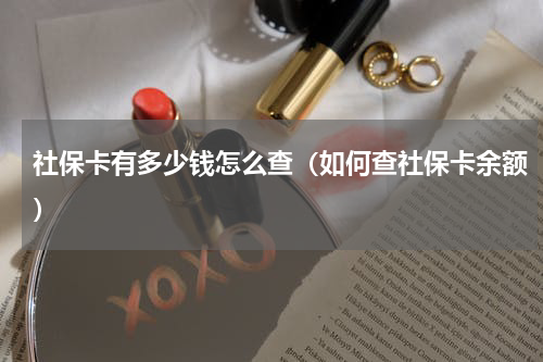 社保卡有多少钱怎么查（如何查社保卡余额）