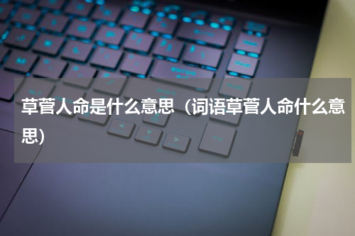 草菅人命是什么意思（词语草菅人命什么意思）