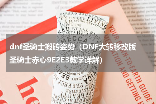 dnf圣骑士搬砖姿势（DNF大转移改版圣骑士赤心9E2E3教学详解）