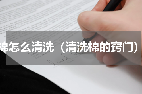 棉怎么清洗（清洗棉的窍门）