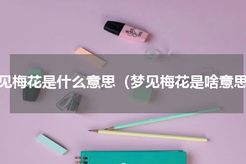 梦见梅花是什么意思（梦见梅花是啥意思）