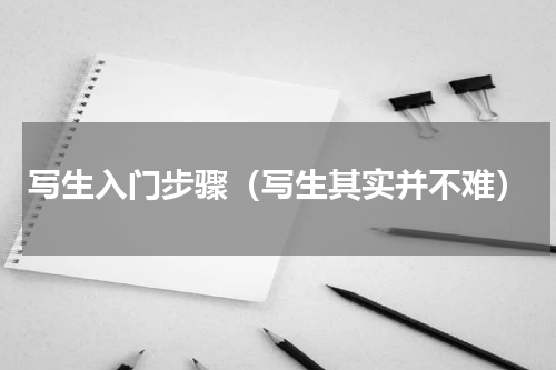 写生入门步骤（写生其实并不难）