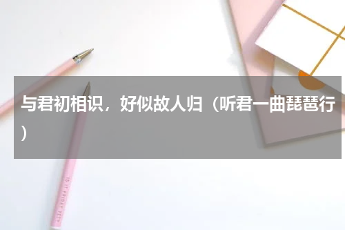 与君初相识，好似故人归（听君一曲琵琶行）