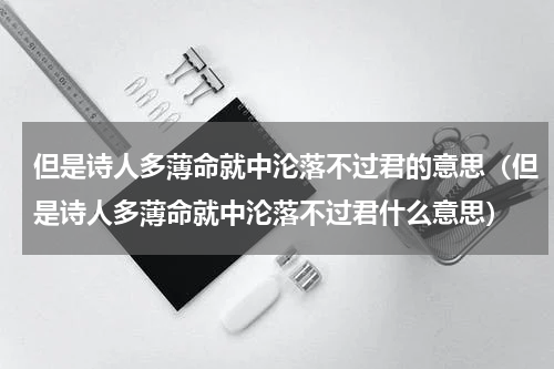 但是诗人多薄命就中沦落不过君的意思（但是诗人多薄命就中沦落不过君什么意思）