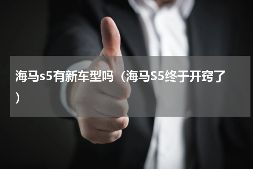 海马s5有新车型吗（海马S5终于开窍了）