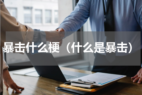 暴击什么梗（什么是暴击）