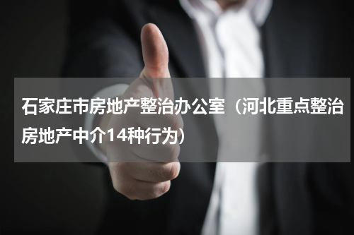 石家庄市房地产整治办公室（河北重点整治房地产中介14种行为）