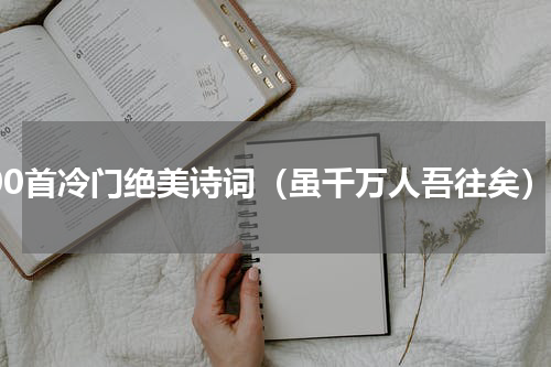 100首冷门绝美诗词（虽千万人吾往矣）