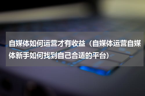 自媒体如何运营才有收益（自媒体运营自媒体新手如何找到自己合适的平台）