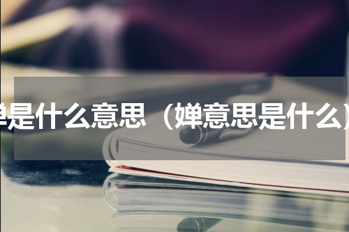 婵是什么意思（婵意思是什么）