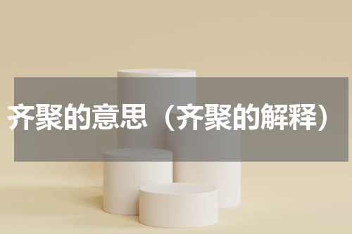 齐聚的意思（齐聚的解释）