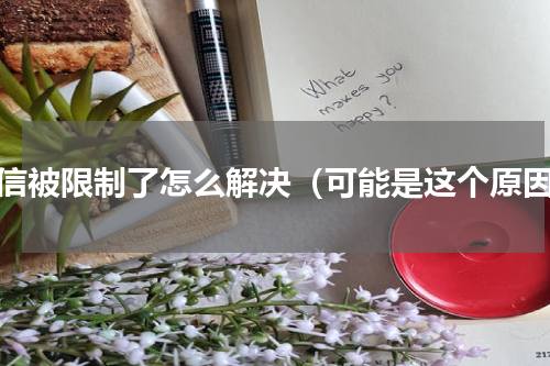 微信被限制了怎么解决（可能是这个原因）