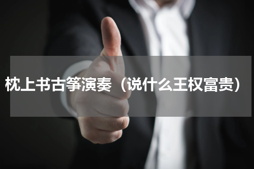 枕上书古筝演奏（说什么王权富贵）