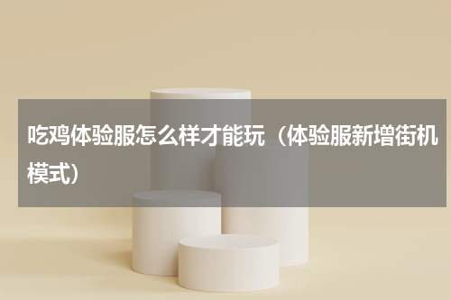 吃鸡体验服怎么样才能玩（体验服新增街机模式）