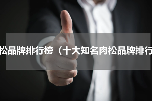 肉松品牌排行榜（十大知名肉松品牌排行）