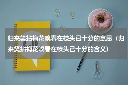 归来笑拈梅花嗅春在枝头已十分的意思（归来笑拈梅花嗅春在枝头已十分的含义）
