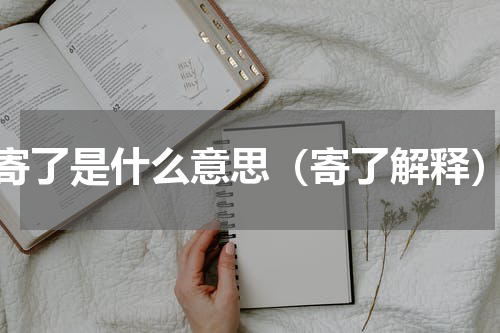 寄了是什么意思（寄了解释）