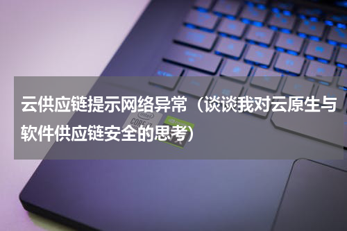 云供应链提示网络异常（谈谈我对云原生与软件供应链安全的思考）