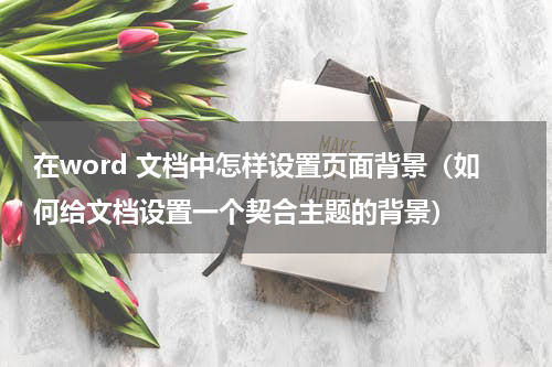 在word 文档中怎样设置页面背景（如何给文档设置一个契合主题的背景）
