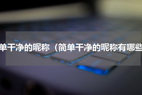 简单干净的昵称（简单干净的昵称有哪些）