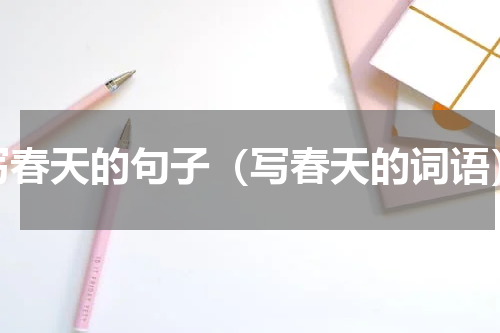 写春天的句子（写春天的词语）