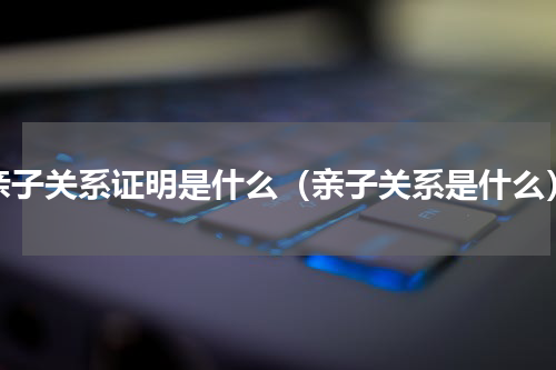 亲子关系证明是什么（亲子关系是什么）