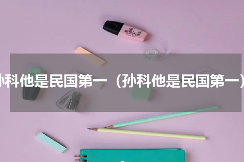 孙科他是民国第一（孙科他是民国第一）