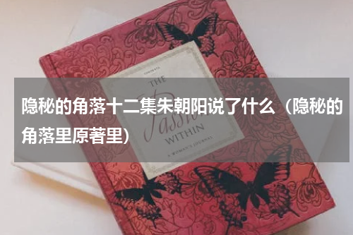 隐秘的角落十二集朱朝阳说了什么（隐秘的角落里原著里）
