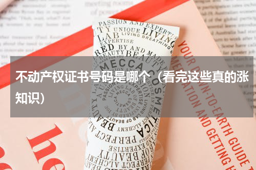 不动产权证书号码是哪个（看完这些真的涨知识）