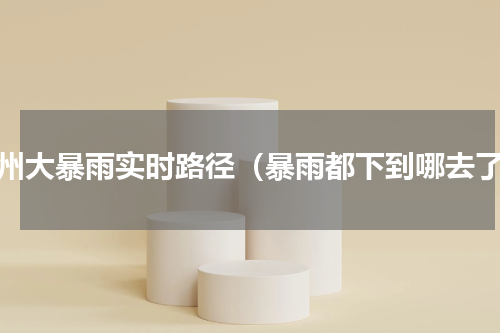 广州大暴雨实时路径（暴雨都下到哪去了）