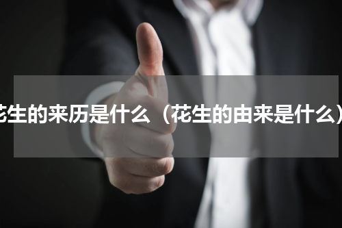 花生的来历是什么（花生的由来是什么）