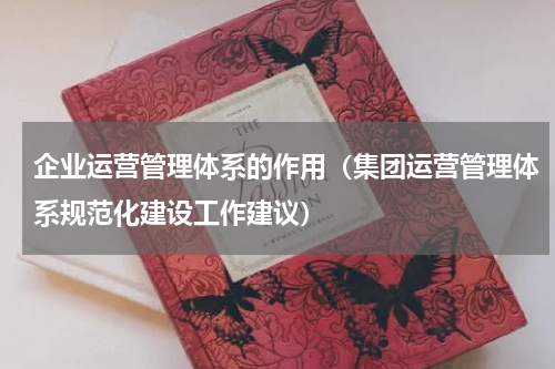 企业运营管理体系的作用（集团运营管理体系规范化建设工作建议）