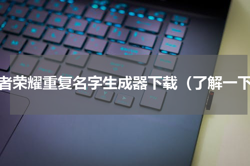 王者荣耀重复名字生成器下载（了解一下）