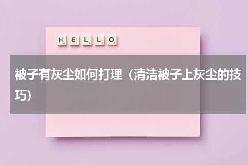 被子有灰尘如何打理（清洁被子上灰尘的技巧）
