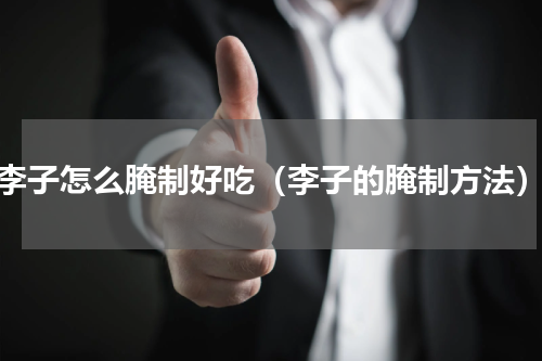 李子怎么腌制好吃（李子的腌制方法）