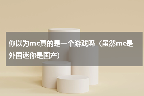 你以为mc真的是一个游戏吗（虽然mc是外国迷你是国产）