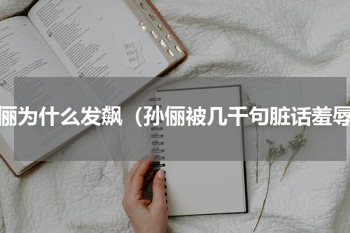 孙俪为什么发飙（孙俪被几千句脏话羞辱）