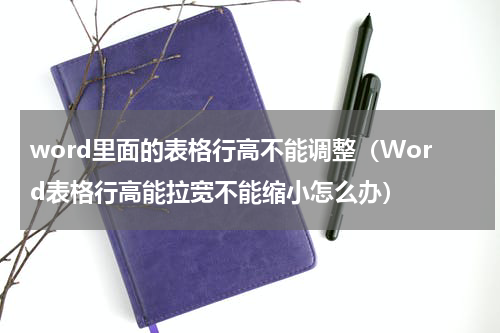 word里面的表格行高不能调整（Word表格行高能拉宽不能缩小怎么办）