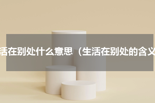 生活在别处什么意思（生活在别处的含义）