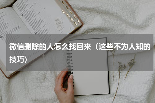 微信删除的人怎么找回来（这些不为人知的技巧）