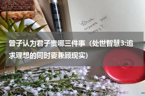 曾子认为君子贵哪三件事（处世智慧3:追求理想的同时要兼顾现实）