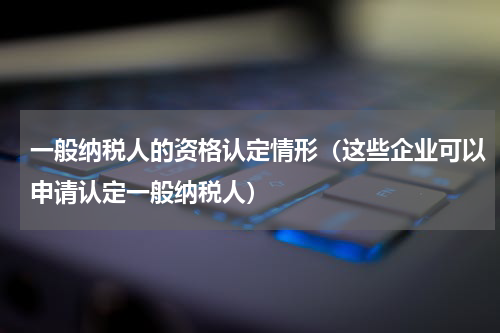 一般纳税人的资格认定情形（这些企业可以申请认定一般纳税人）