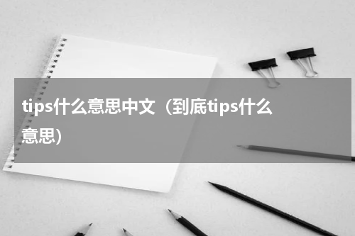 tips什么意思中文（到底tips什么意思）