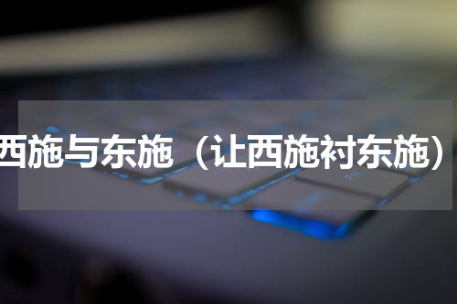 西施与东施（让西施衬东施）
